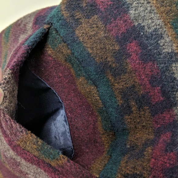 Vintage Wool Blend Aztec Print Coat Braetan XL - Picture 11 of 11